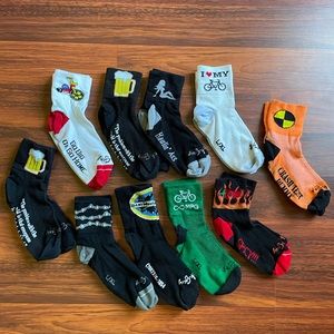 Sock guy biking socks